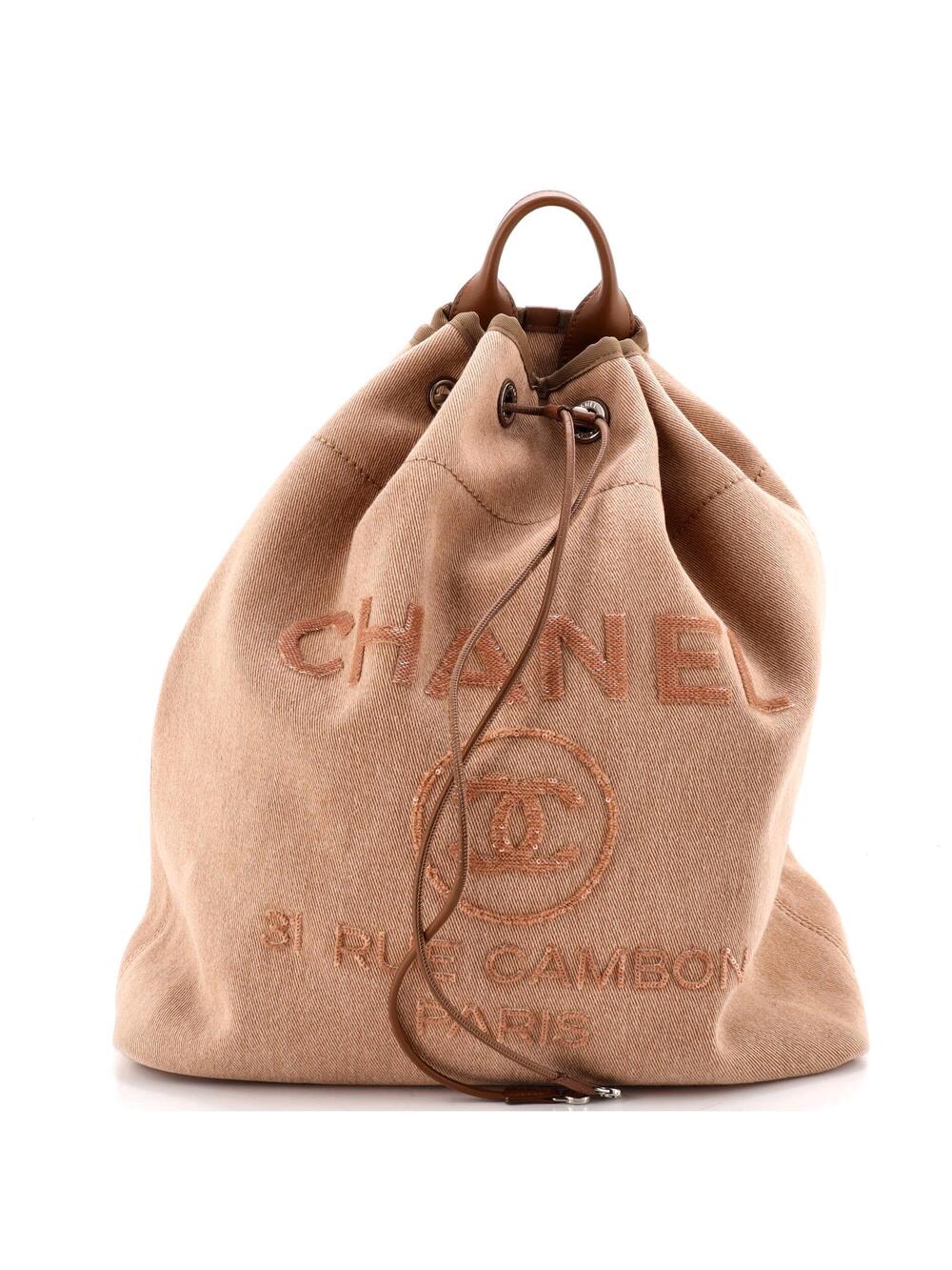 Chanel Deauville Backpack Canvas With #255387C28B